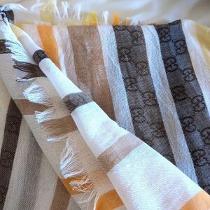 Gucci Striped Maxi Stole/Scarf